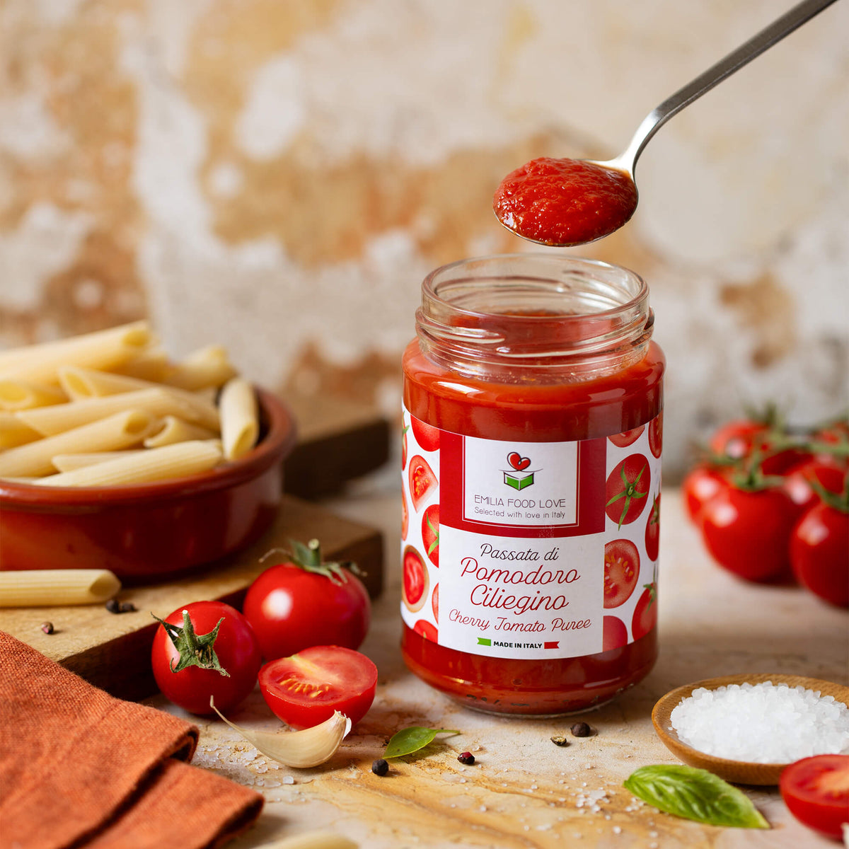 Cherry Tomato Passata (2 Jars) - EMILIA FOOD LOVE Selected with love in Italy