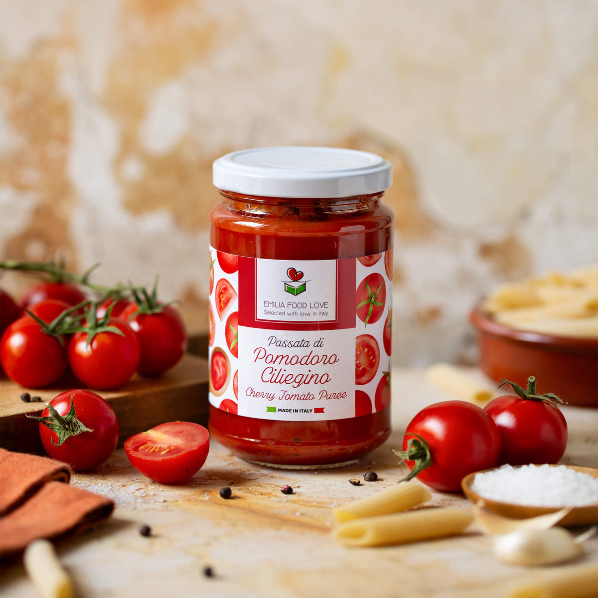 Cherry Tomato Passata (2 Jars) - EMILIA FOOD LOVE Selected with love in Italy