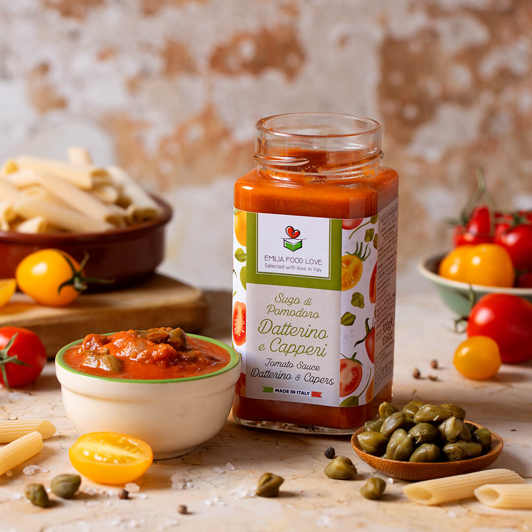 Datterino and Capers Tomato Sauce - EMILIA FOOD LOVE Selected with love in Italy