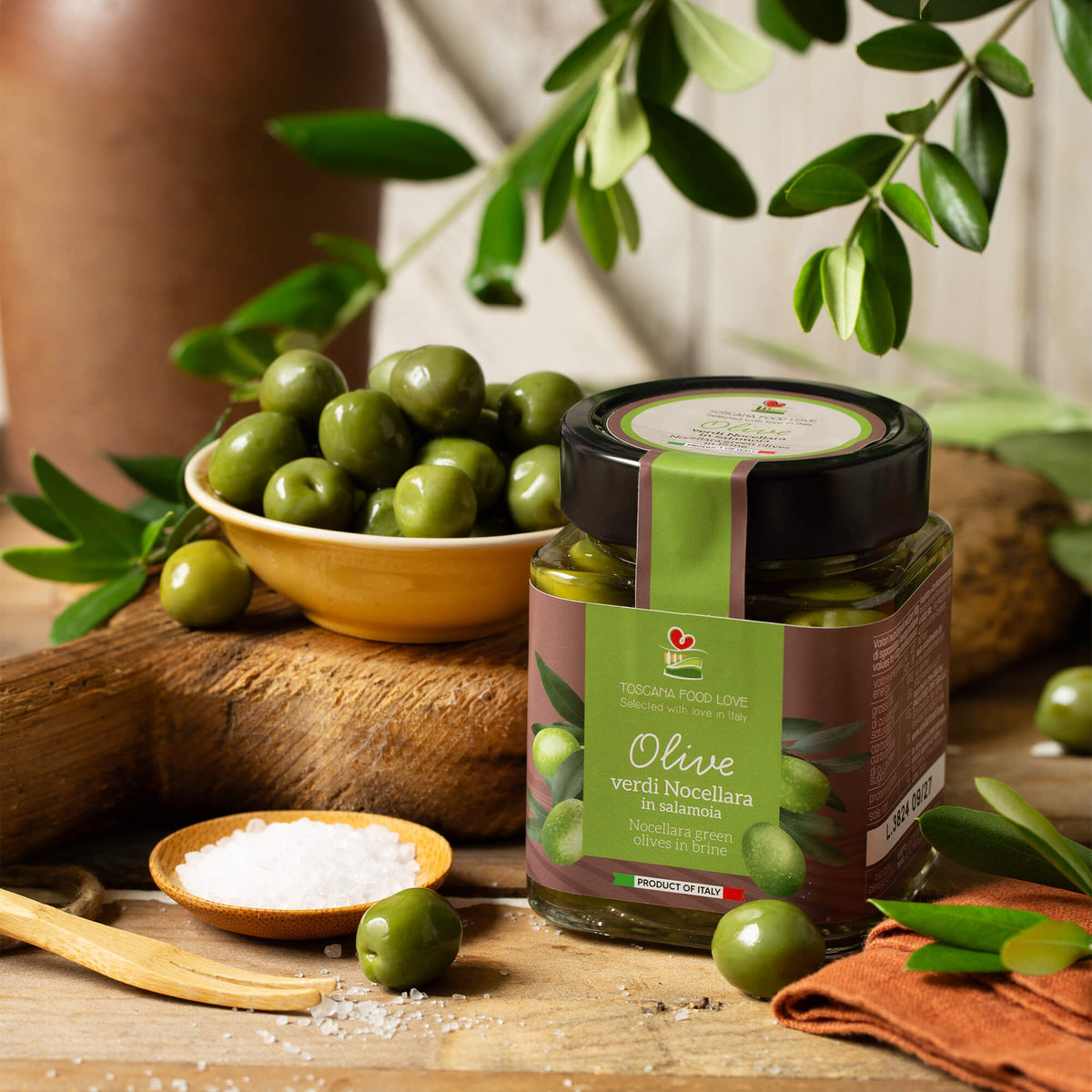 Nocellara green olives in brine - EMILIA FOOD LOVE Selected with love in Italy