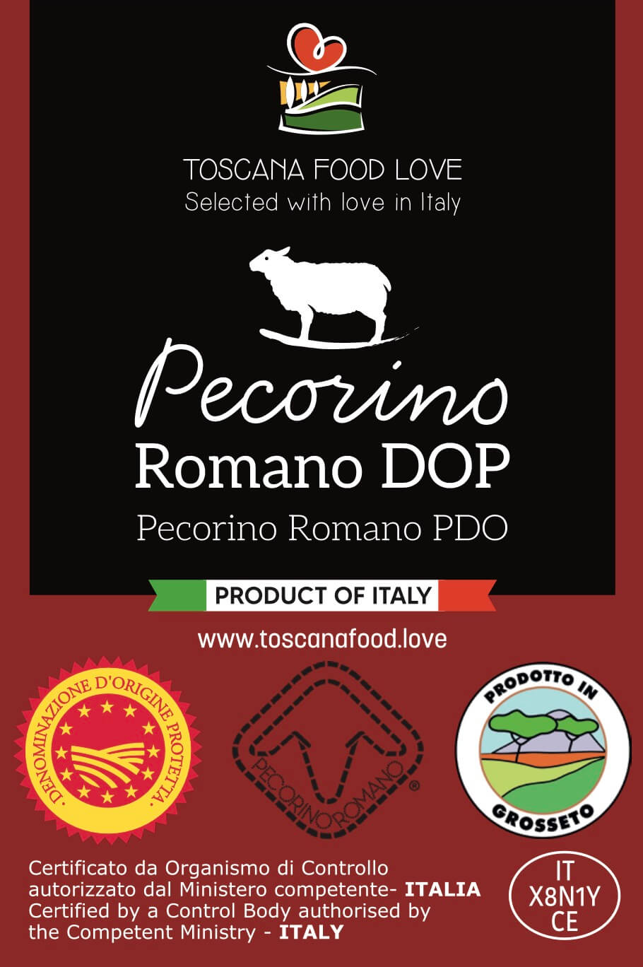 Pecorino Romano DOP - EMILIA FOOD LOVE Selected with love in Italy