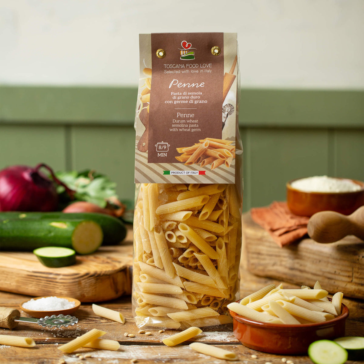 Penne with Wheat Germ (2 Pack) - EMILIA FOOD LOVE Selected with love in Italy