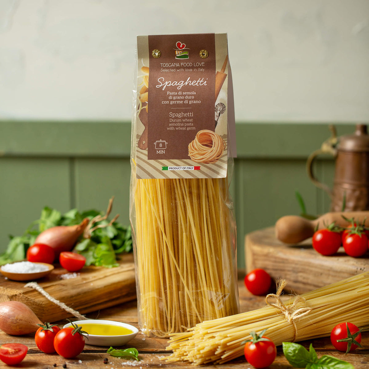 Spaghetti with Wheat Germ (2 Pack) - EMILIA FOOD LOVE Selected with love in Italy
