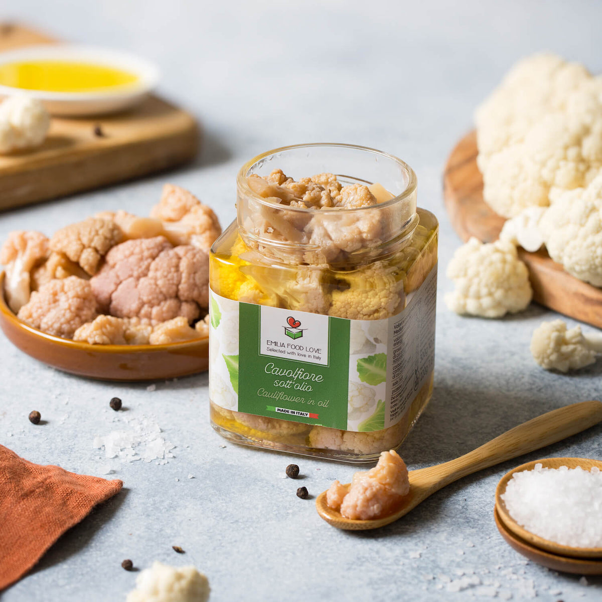 Cauliflower in oil - EMILIA FOOD LOVE Selected with love in Italy