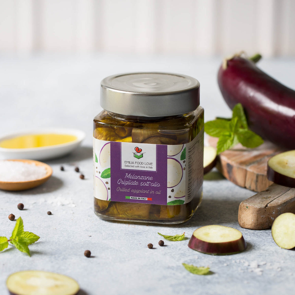 Grilled Eggplant in oil - EMILIA FOOD LOVE Selected with love in Italy