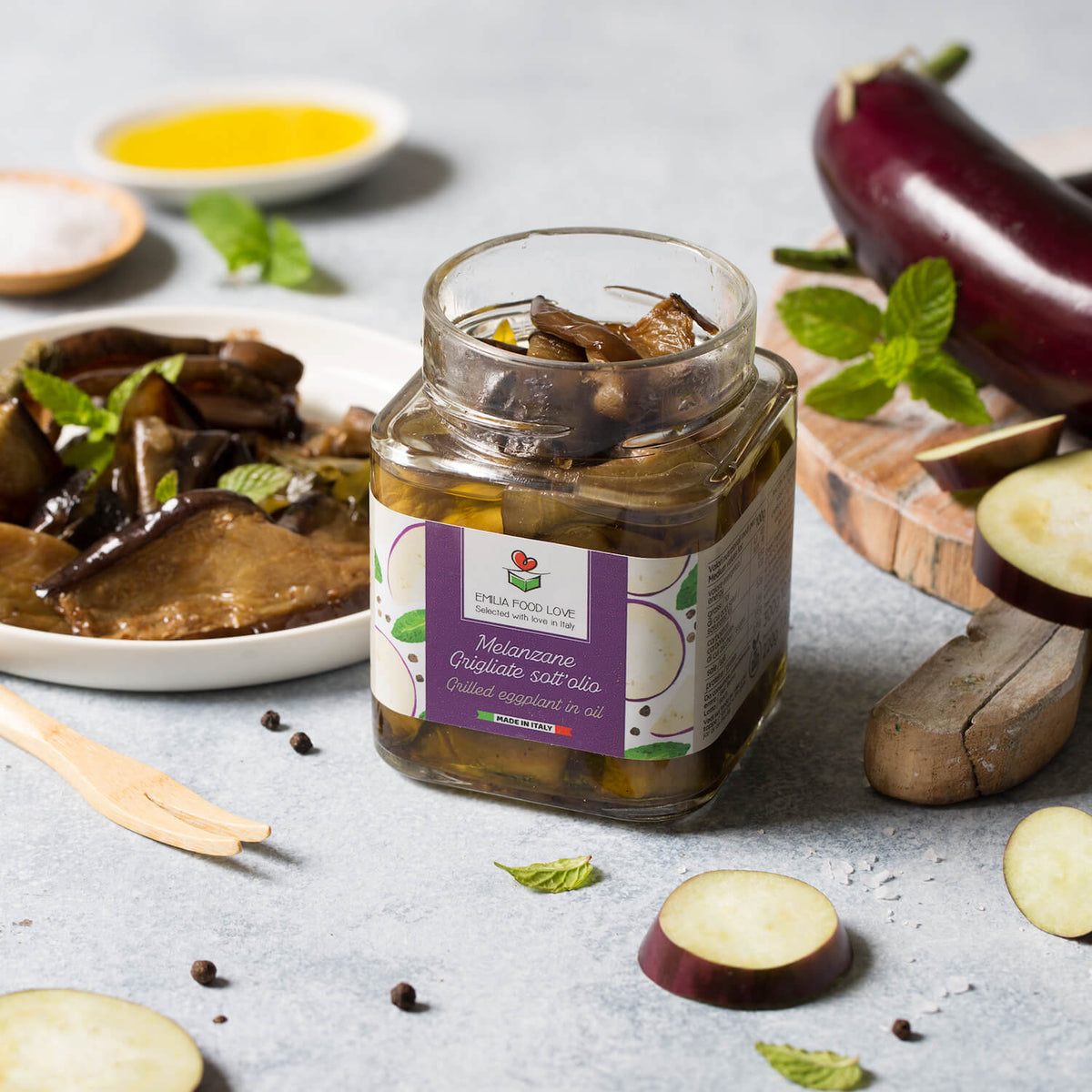 Grilled Eggplant in oil - EMILIA FOOD LOVE Selected with love in Italy