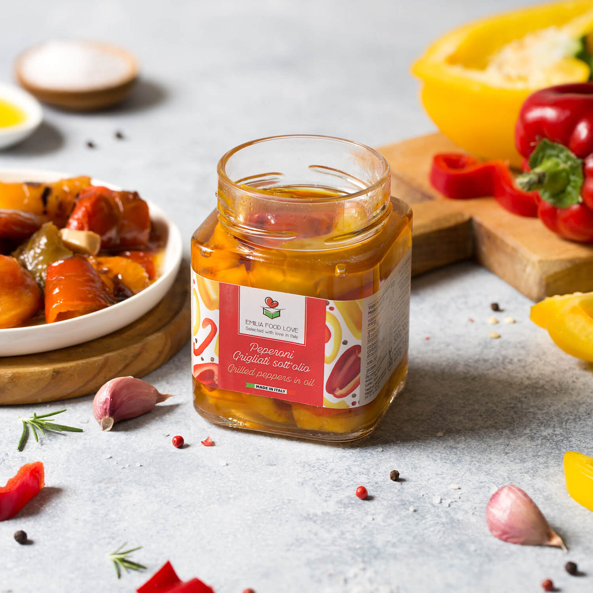 Grilled Peppers in oil - EMILIA FOOD LOVE Selected with love in Italy