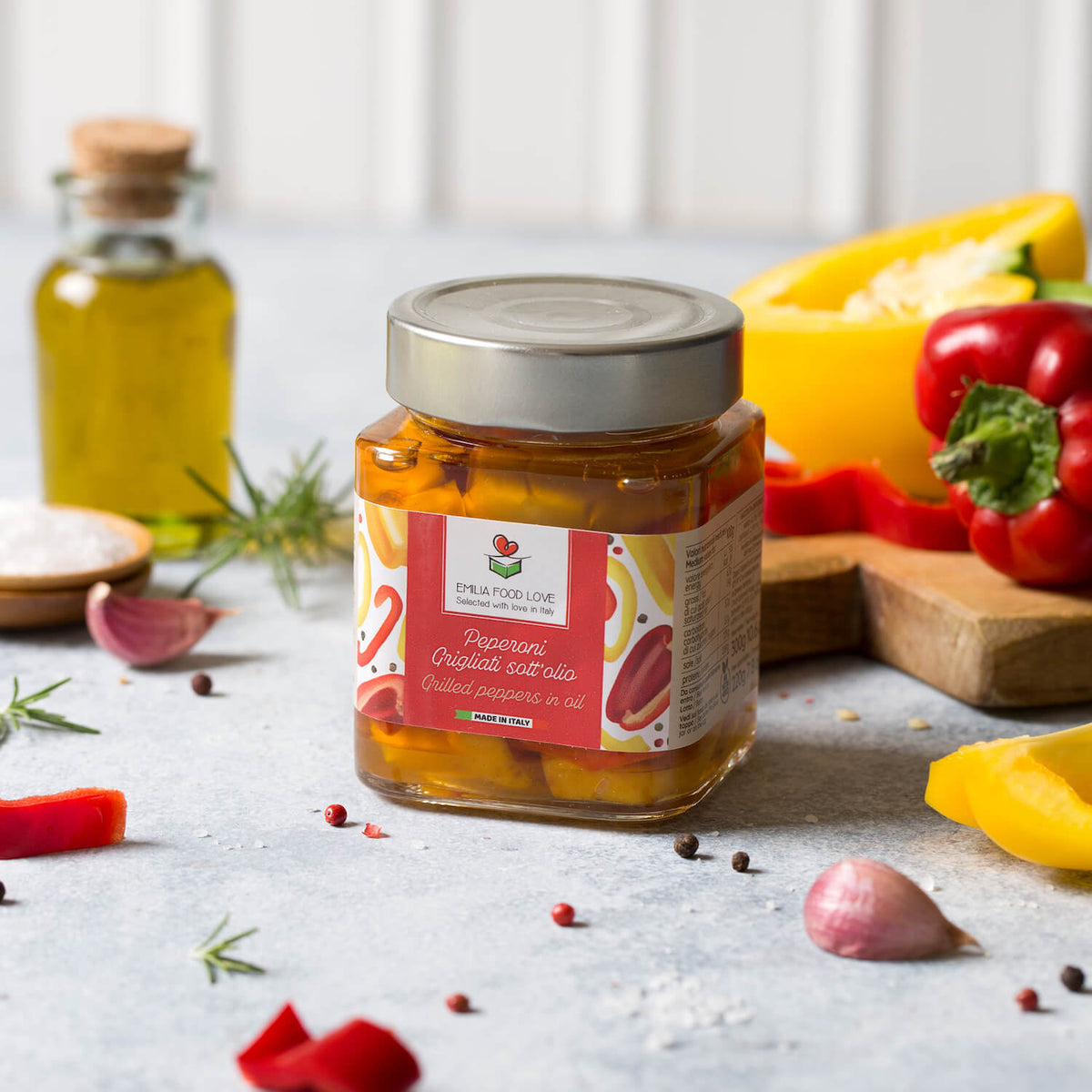 Grilled Peppers in oil - EMILIA FOOD LOVE Selected with love in Italy