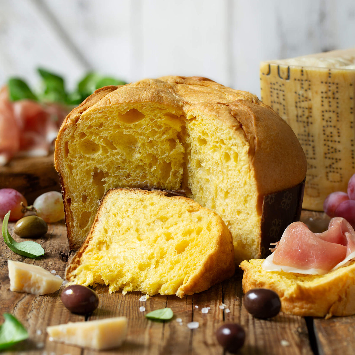 Savory Panettone with Parmigiano Reggiano - EMILIA FOOD LOVE Selected with love in Italy