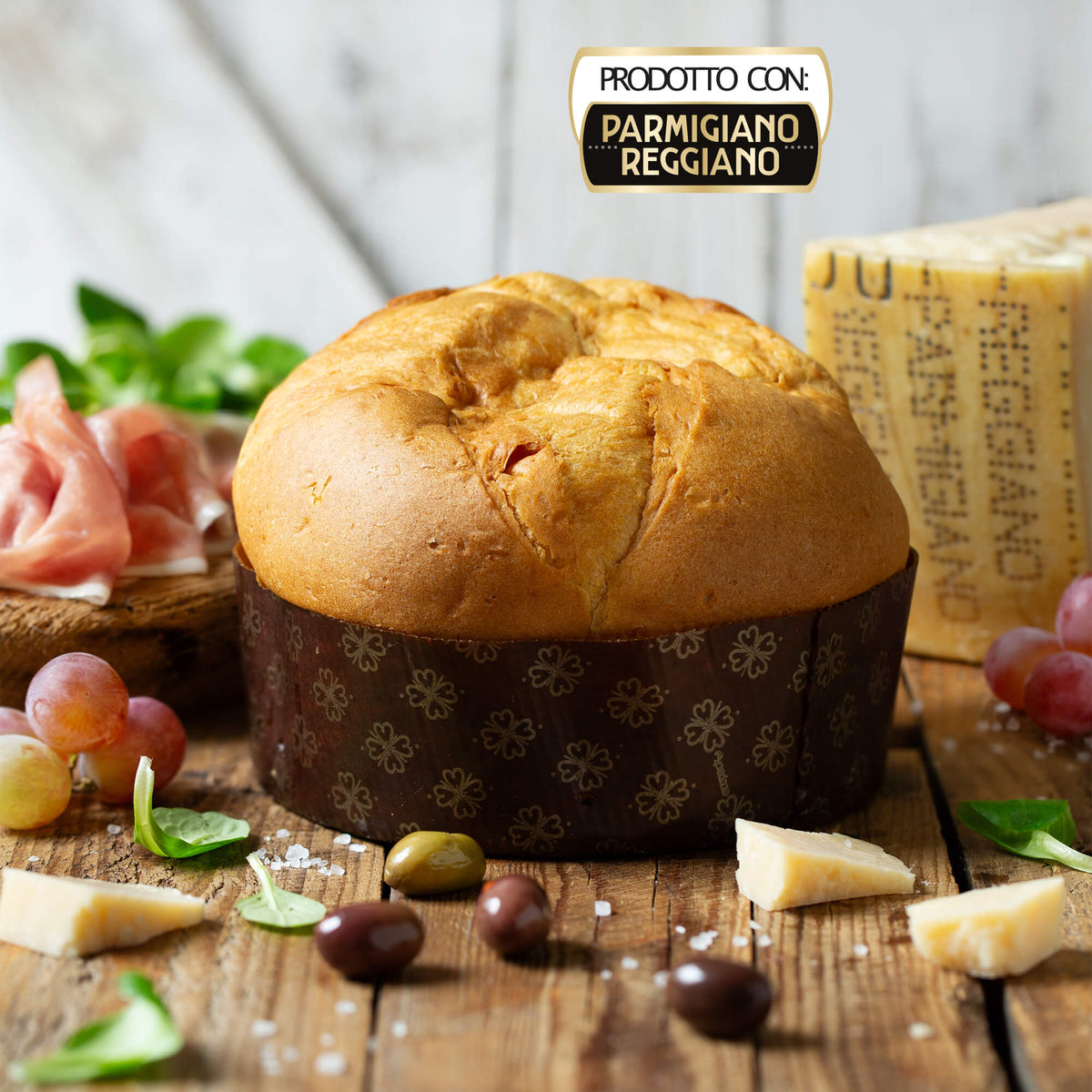 Savory Panettone with Parmigiano Reggiano - EMILIA FOOD LOVE Selected with love in Italy