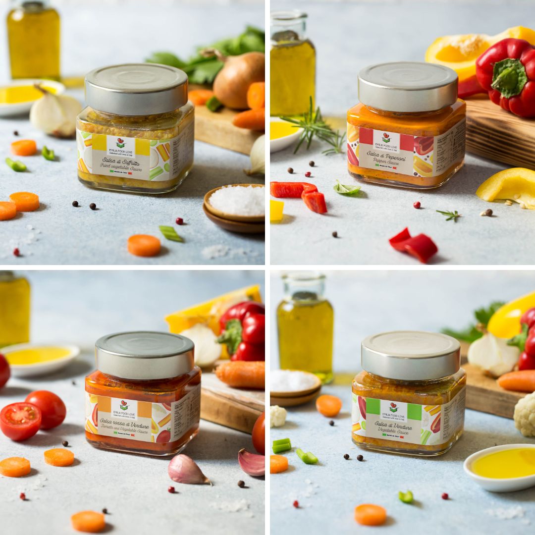 Vegetable Sauces Tasting (4 pack) - EMILIA FOOD LOVE Selected with love in Italy